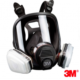 Полнолицевая маска респиратор 3M 6900 с фильтрами 6059 аммиак, хлор, кислоты, пары и газы