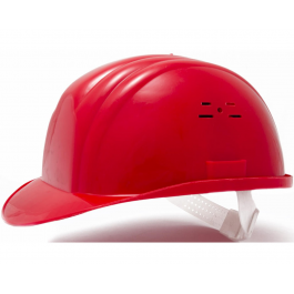 Защитная каска строителя красная