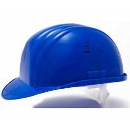 Защитная каска строителя синяя