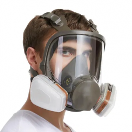 Повнолицьова маска респіратор 3M 6800 з фільтрами 6051 А1 Пари та гази органічних речовин 