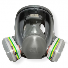 Полнолицевая маска респиратор 3M 6700 (детский размер) с фильтрами 6059 аммиак, хлор, кислоты, пары и газы